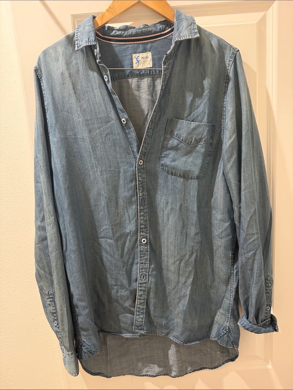 POU NOU IBIZA Light Blue Denim Shirt Jacket - Unbranded